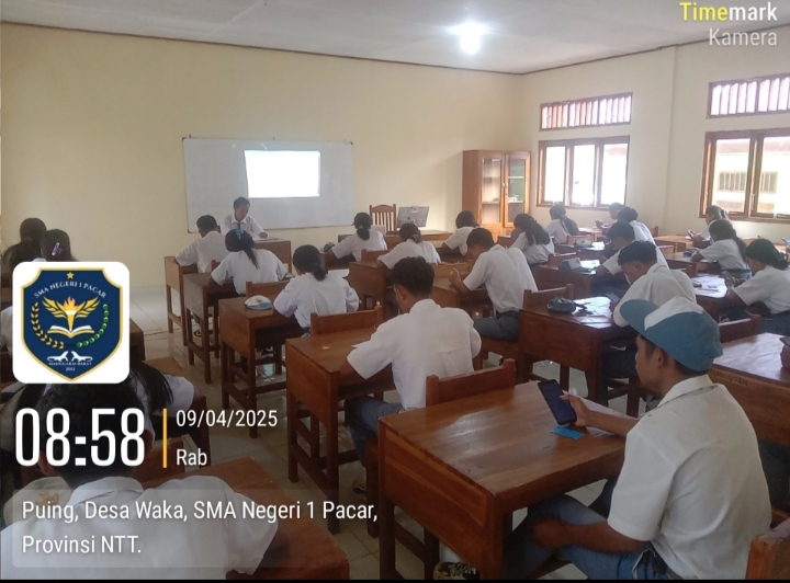 SMA Negeri 1 Pacar Gelar Ujian Sekolah Berbasis CBT untuk Kelas XII, Tahun Pelejaran 2024/2025.